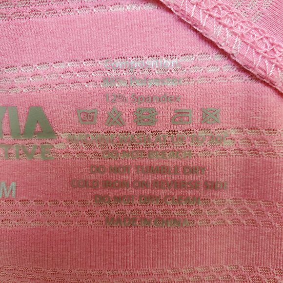 Zyia Nimbus Women's Pink Striped Split Back Tie Back Activewear Tank Top Size M - Picture 14 of 15